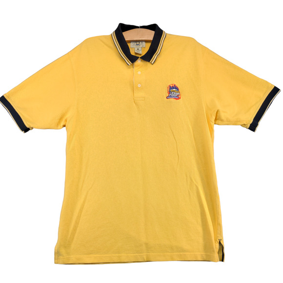 NCAA Men's 2000 Final Four Indianapolis Polo Shirt Yellow Medium Vintage Logo - Picture 1 of 15